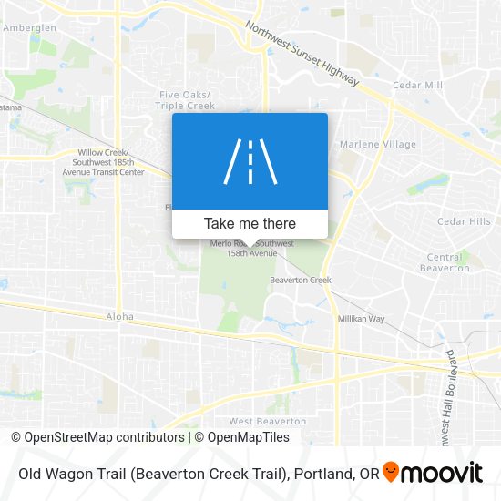 Old Wagon Trail (Beaverton Creek Trail) map