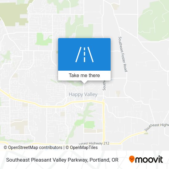 Southeast Pleasant Valley Parkway map