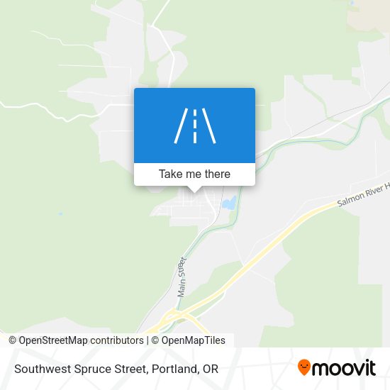 Southwest Spruce Street map