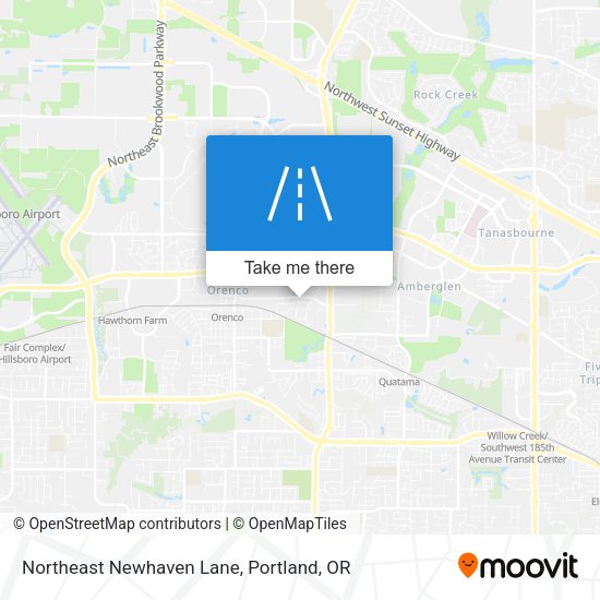 Northeast Newhaven Lane map