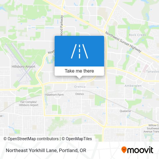 Northeast Yorkhill Lane map