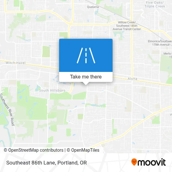 Southeast 86th Lane map