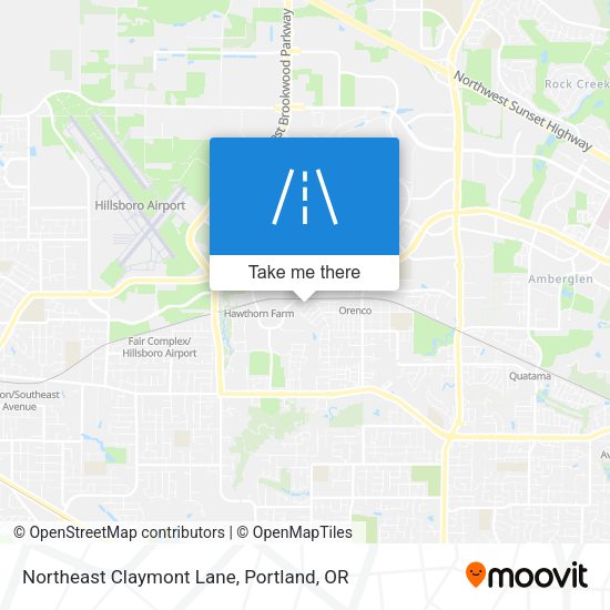 Northeast Claymont Lane map