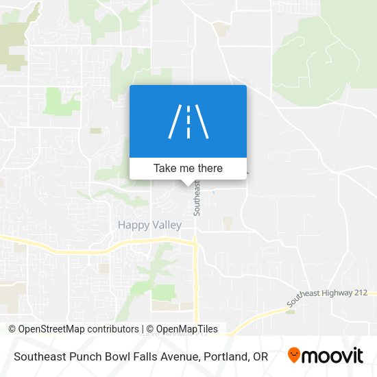 Mapa de Southeast Punch Bowl Falls Avenue