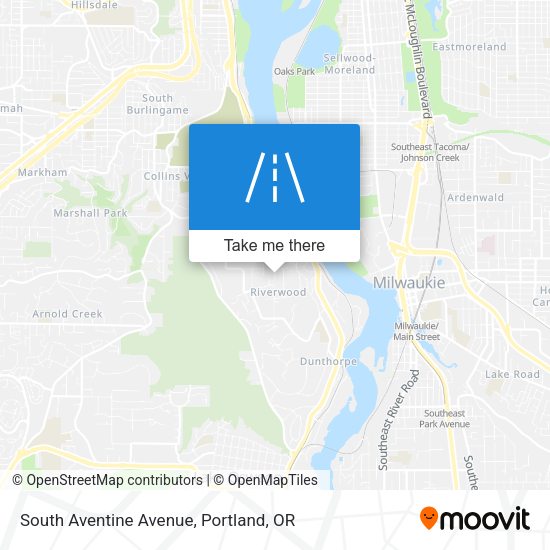 South Aventine Avenue map