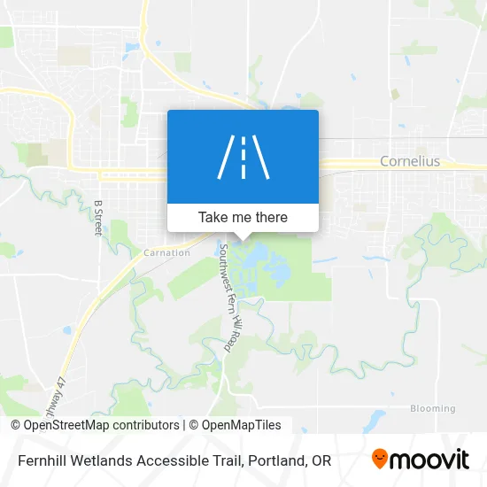 Fernhill Wetlands Accessible Trail map