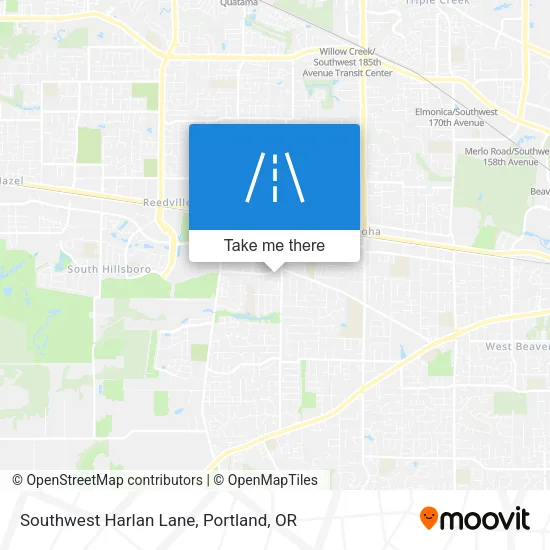 Southwest Harlan Lane map