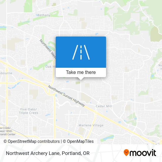 Northwest Archery Lane map