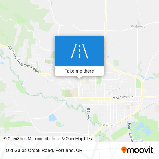 Old Gales Creek Road map