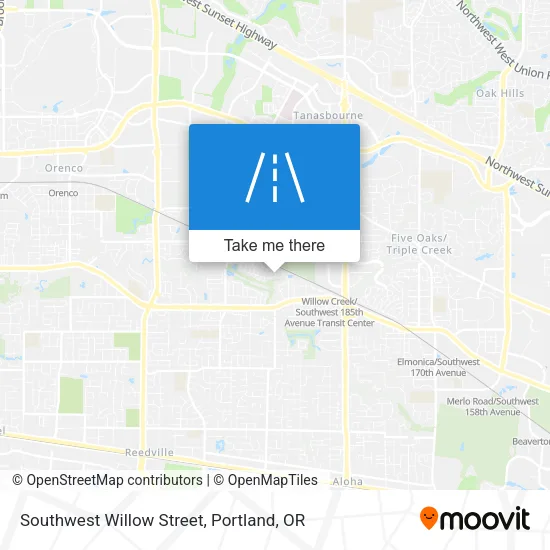 Southwest Willow Street map
