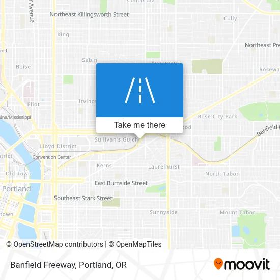 Banfield Freeway map