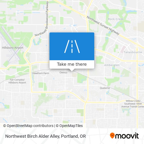 Northwest Birch Alder Alley map