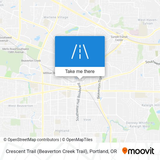 Crescent Trail (Beaverton Creek Trail) map