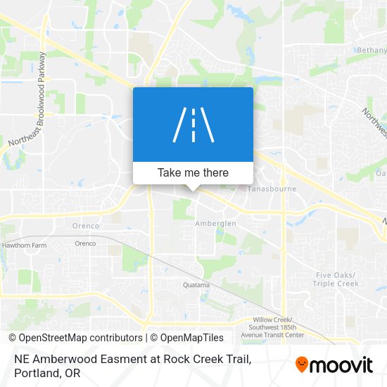 NE Amberwood Easment at Rock Creek Trail map