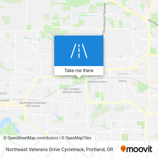 Mapa de Northeast Veterans Drive Cycletrack