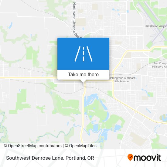 Southwest Denrose Lane map