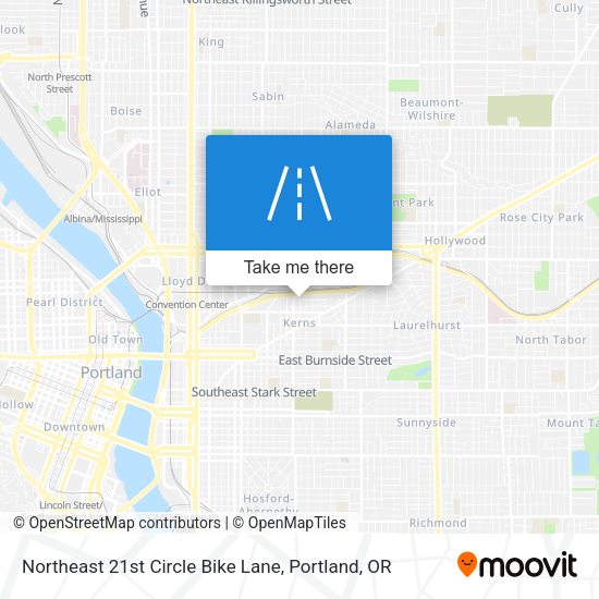 Northeast 21st Circle Bike Lane map