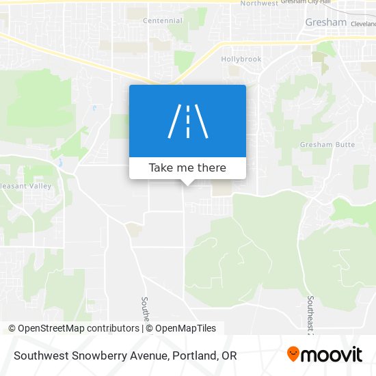 Mapa de Southwest Snowberry Avenue