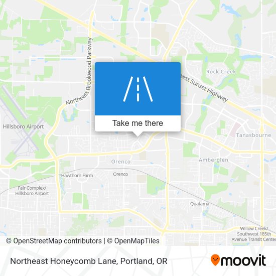 Northeast Honeycomb Lane map