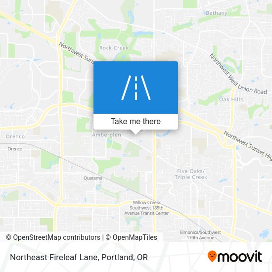 Northeast Fireleaf Lane map