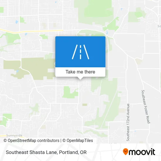 Southeast Shasta Lane map