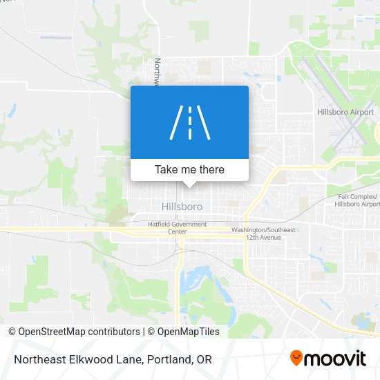 Northeast Elkwood Lane map