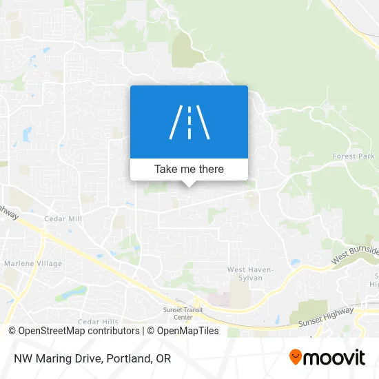 NW Maring Drive map