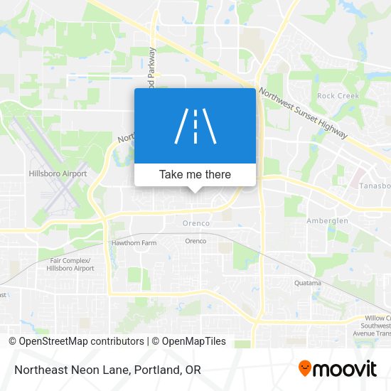 Northeast Neon Lane map