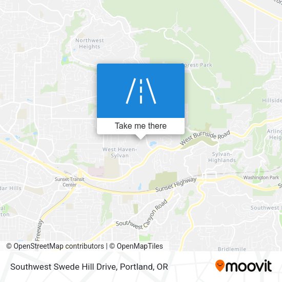 Southwest Swede Hill Drive map