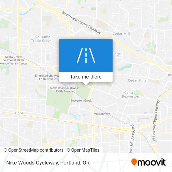 Nike Woods Cycleway map