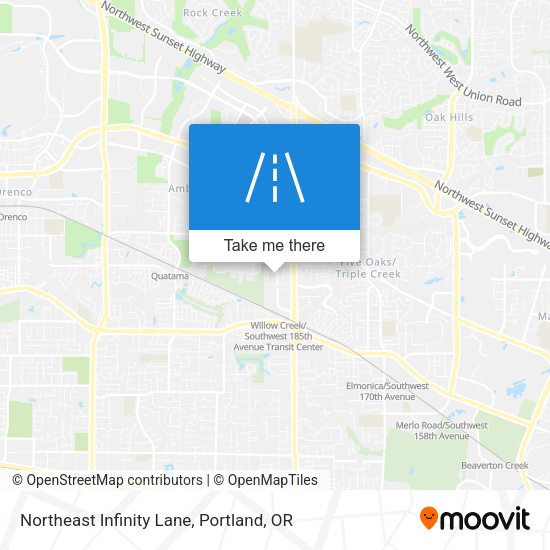 Northeast Infinity Lane map