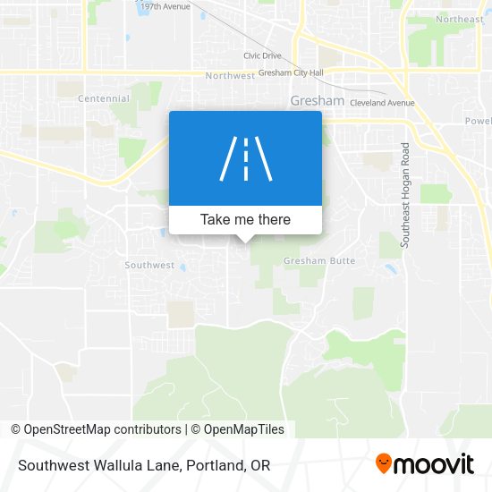 Southwest Wallula Lane map