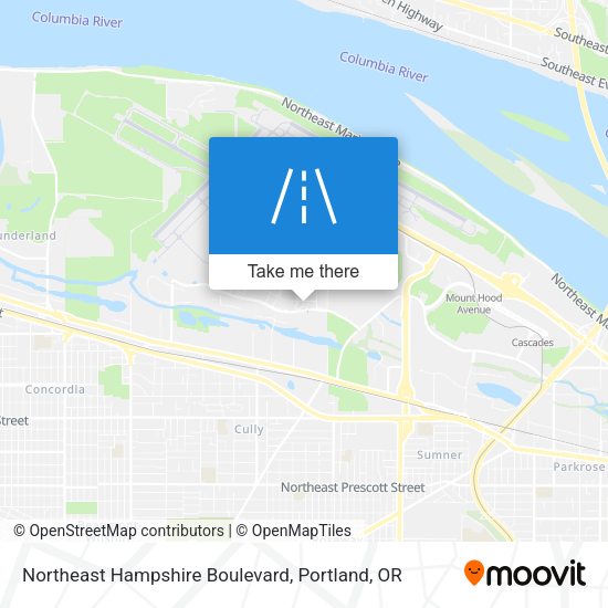 Northeast Hampshire Boulevard map
