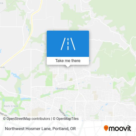 Northwest Hosmer Lane map