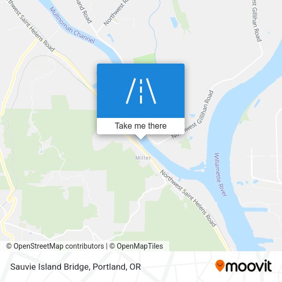 Mapa de Sauvie Island Bridge