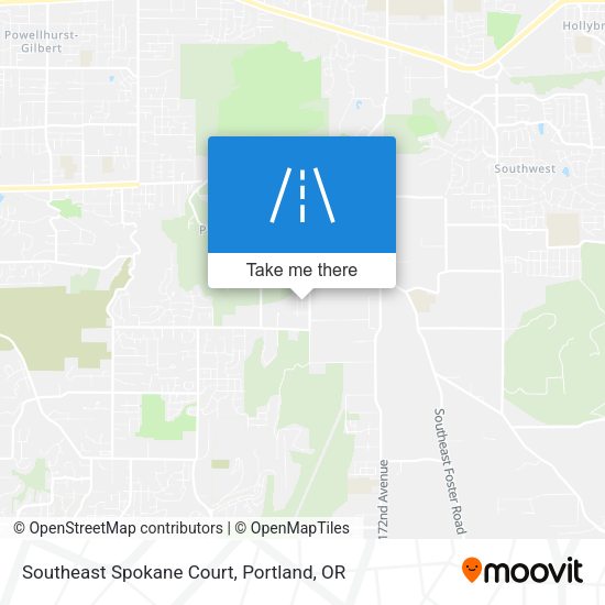 Southeast Spokane Court map
