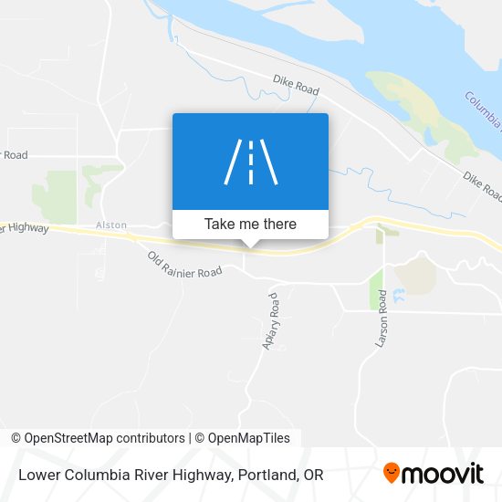 Lower Columbia River Highway map