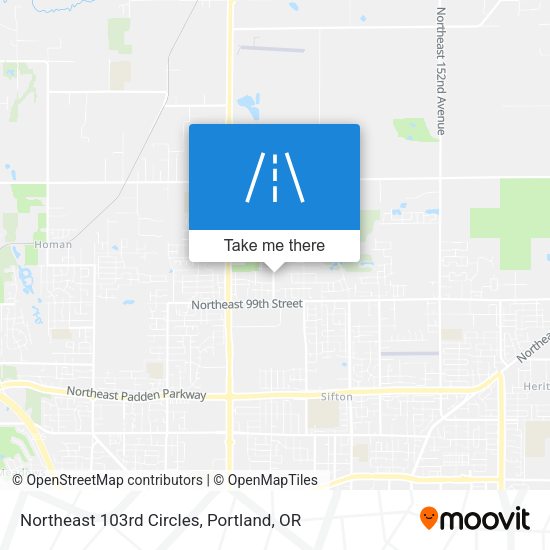 Northeast 103rd Circles map