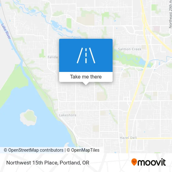 Northwest 15th Place map