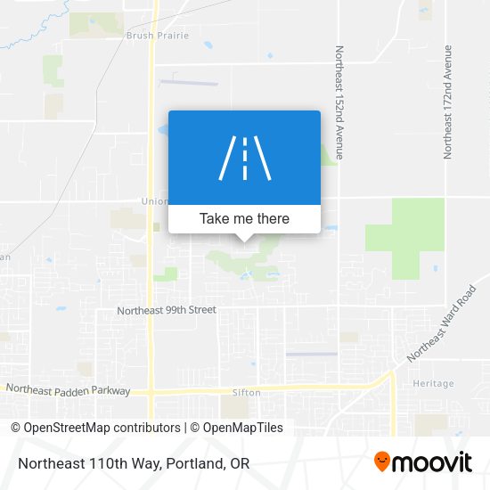 Northeast 110th Way map