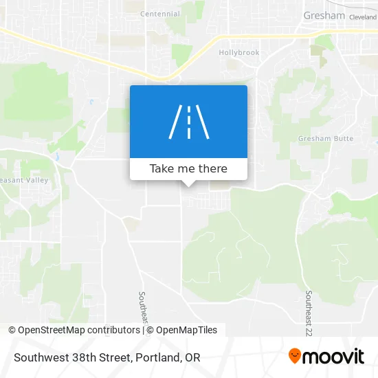 Southwest 38th Street map