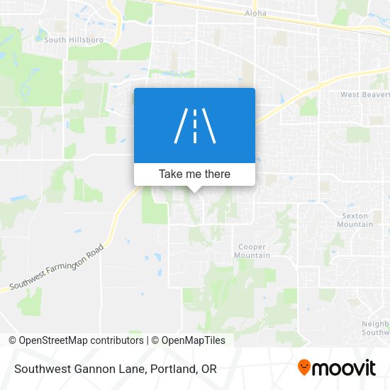 Southwest Gannon Lane map