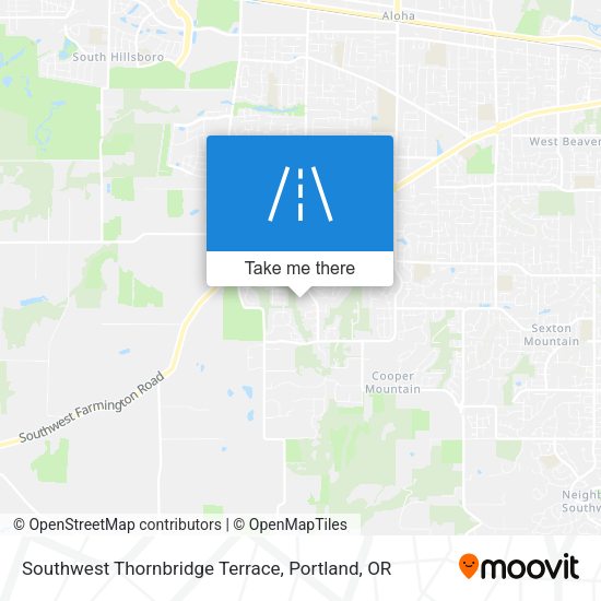 Southwest Thornbridge Terrace map