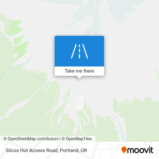 Silcox Hut Access Road map