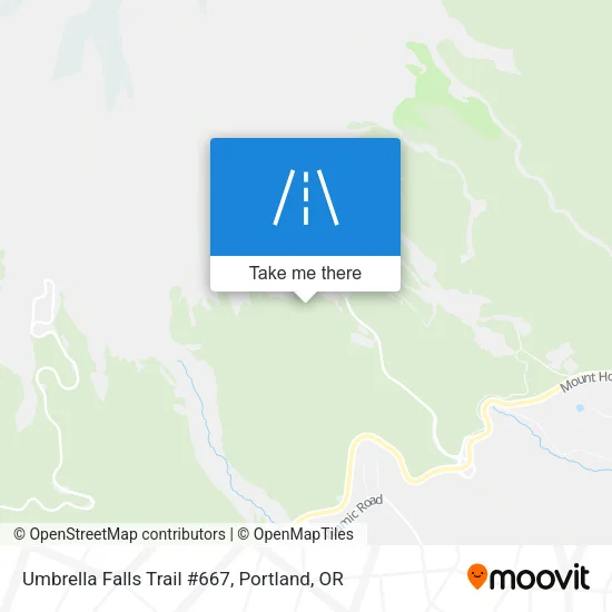 Umbrella Falls Trail #667 map