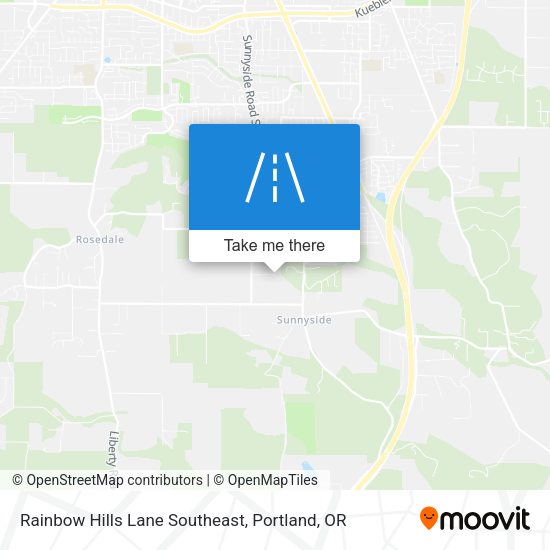 Rainbow Hills Lane Southeast map