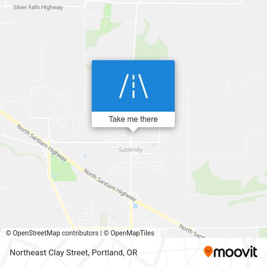 Northeast Clay Street map