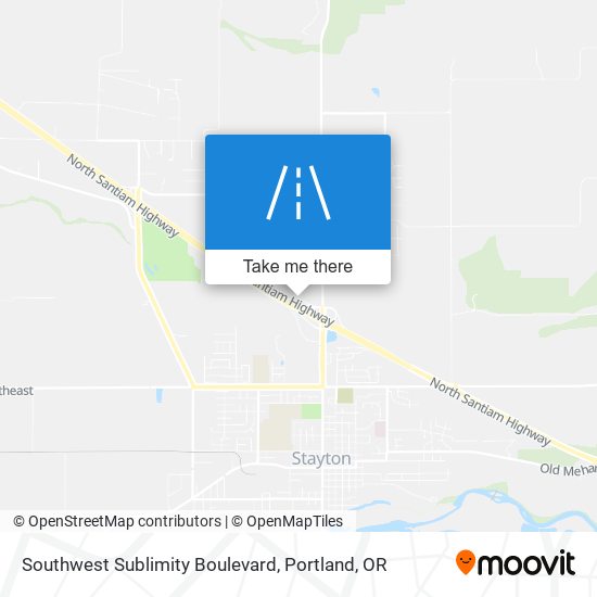 Southwest Sublimity Boulevard map