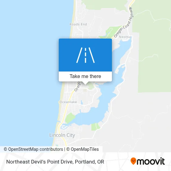 Northeast Devil's Point Drive map