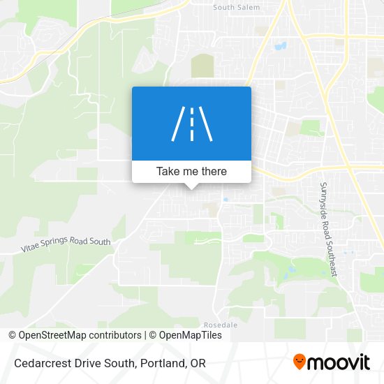 Cedarcrest Drive South map